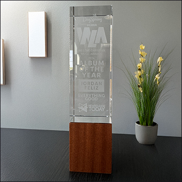 13th Annual We Love Christian Music Awards Trophy